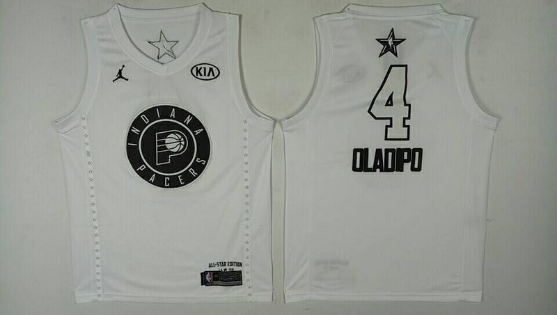 Men Indiana Pacers #4 Oladipo White 2108 All Stars NBA Jerseys